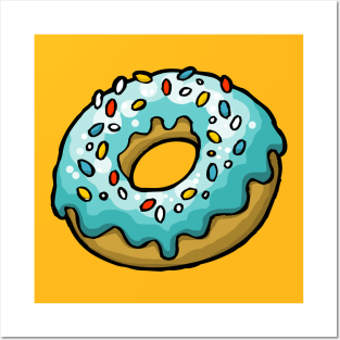 Blue doughnut Posters and Art